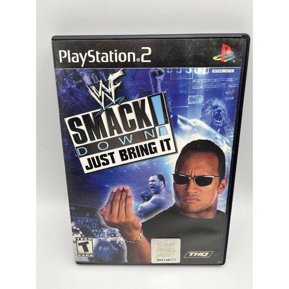 WWF SMACKDOWN JUST BRING IT SONY PLAYSTATION 2 PS2 GAME NO MANUAL - Picture 1 of 7